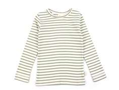 Petit Piao green shadow striped t-shirt